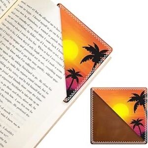 Sunset Palm Tree Corner Bookmark